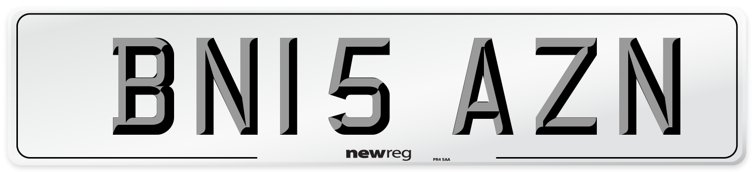 BN15 AZN Number Plate from New Reg